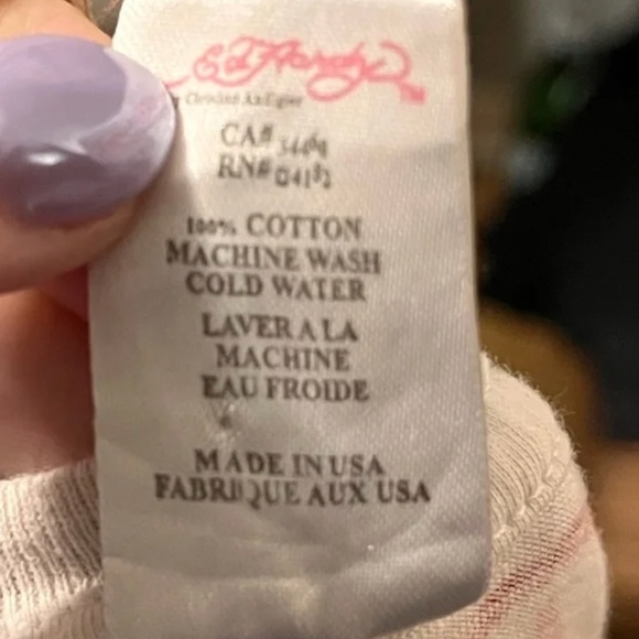 ED HARDY| Y2K LOVE DIES HARD BABYDOLL T SHIRT - Picture 4 of 6